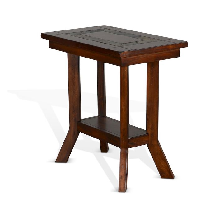 Sunny Designs Santa Fe 25 Mahogany Wood Chair Side Table in Dark Chocolate