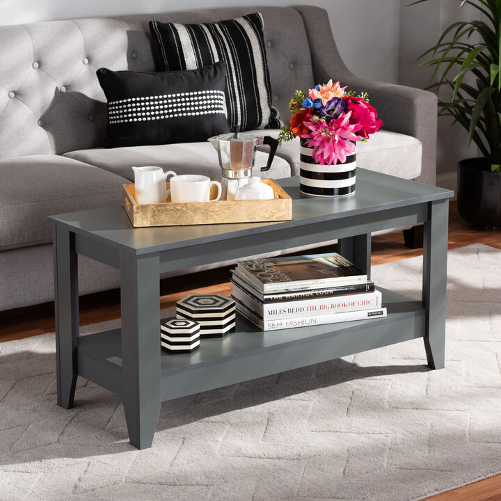 Baxton Studio Elada Modern And Contemporary Gray Finished Wood Coffee Table