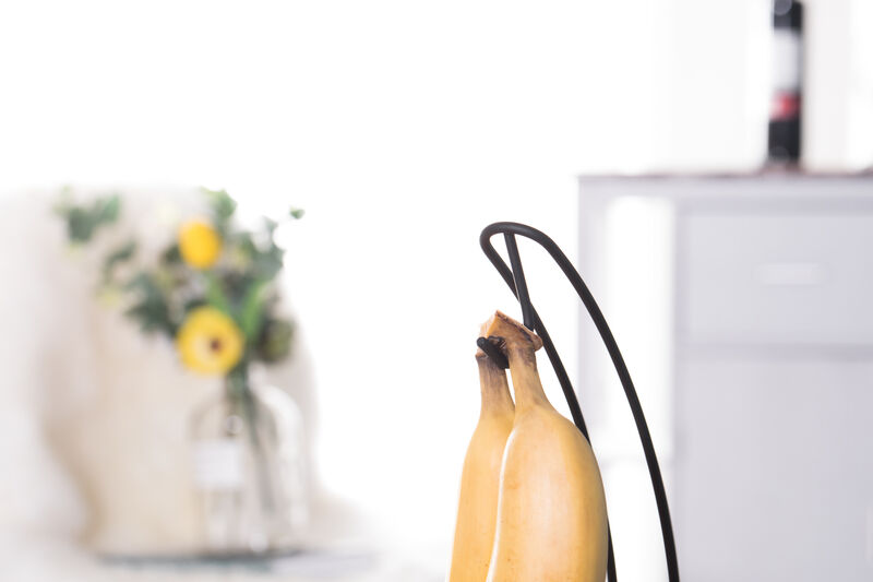 Wire Metal Fruit Basket Holder with Banana Hanger