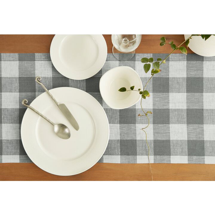 Solino Home 100% Pure Linen Table Runner | Buffalo Check
