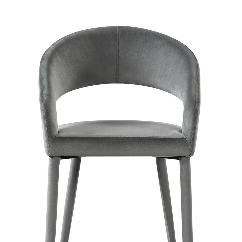 Jacques Velvet Gray Dining Chairs (Set of 2)