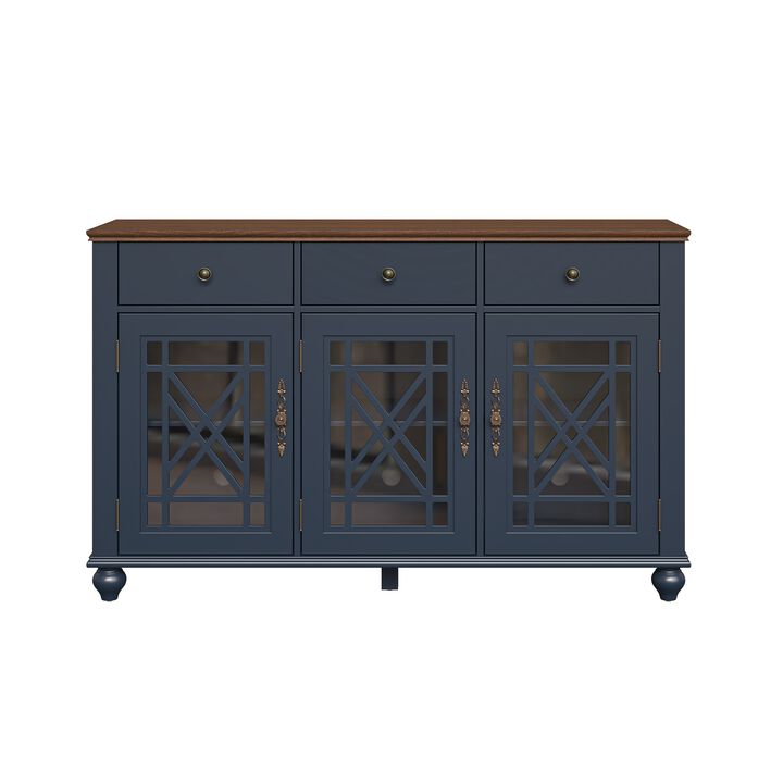 FESTIVO 55" Vintage Style Kitchen Buffet Sideboard Cabinet w/ Drawers