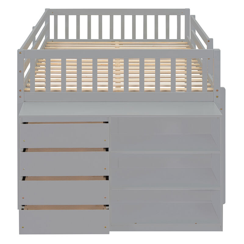 Merax Modern Bunk Bed with 4 Drawers