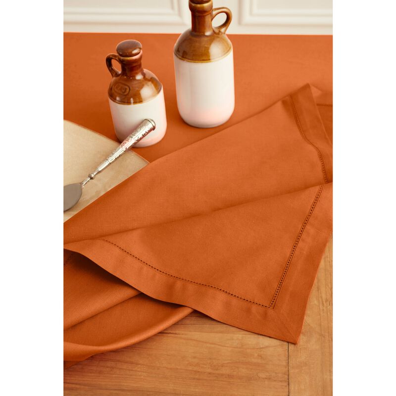 Solino Home Cotton Linen Hemstitch Tablecloth