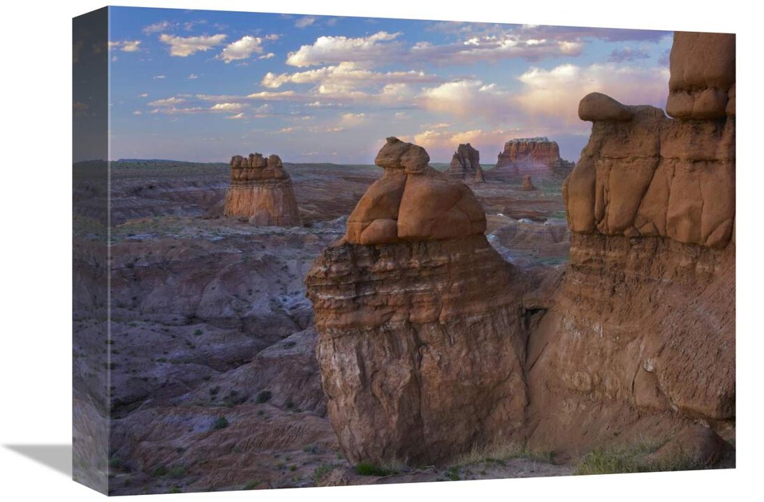 Mollys Castle seen from Goblin Valley, Utah-Canvas Art-16x12