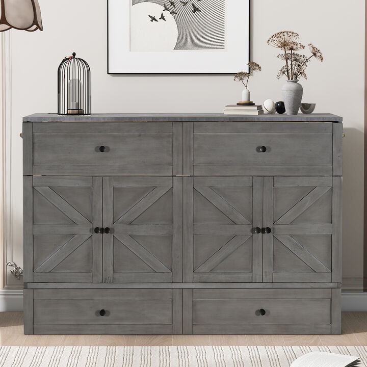 Merax Murphy Bed with Drawer and USB Ports