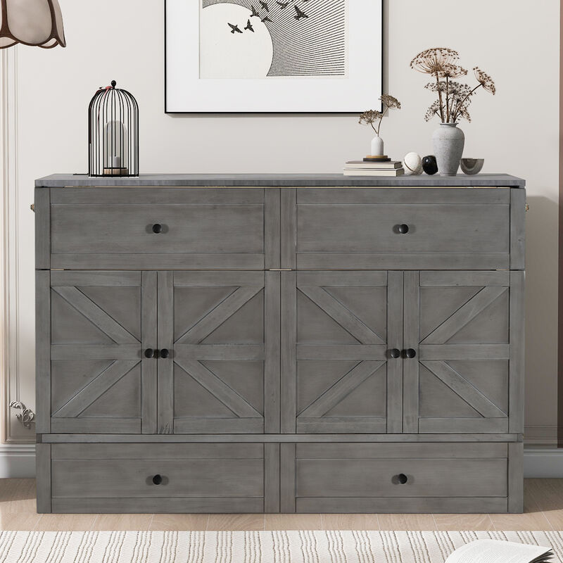Merax Murphy Bed with Drawer and USB Ports