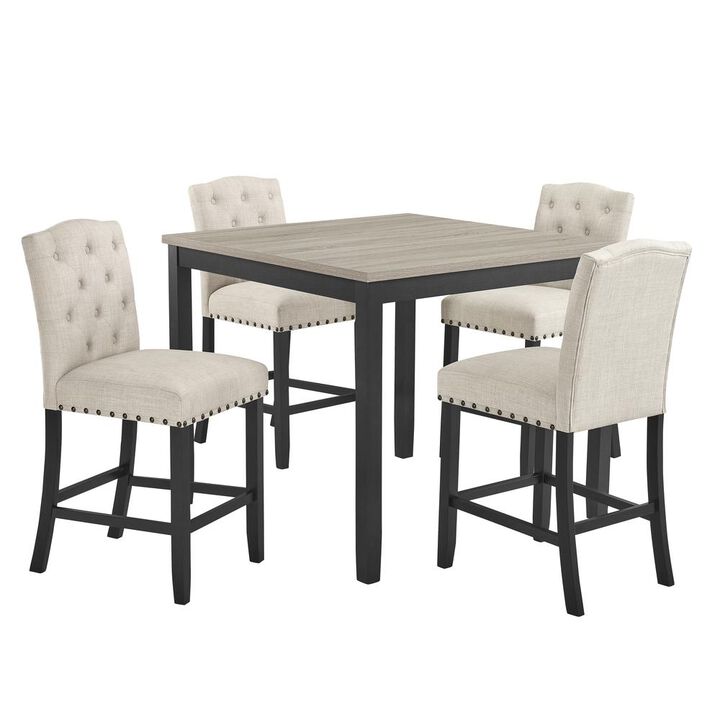 New Classic Furniture Daphne 5 Pc Natural 42 Counter Set W/Natural Chairs