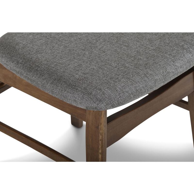 New Classic Furniture Furniture Morocco Dining Chair with Cushion- Set of 2- Dark Gray