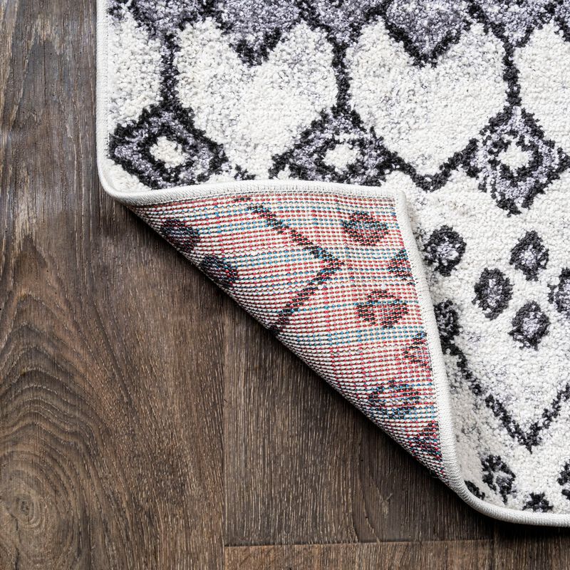 Azmar Moroccan Geometric Distressed Area Rug
