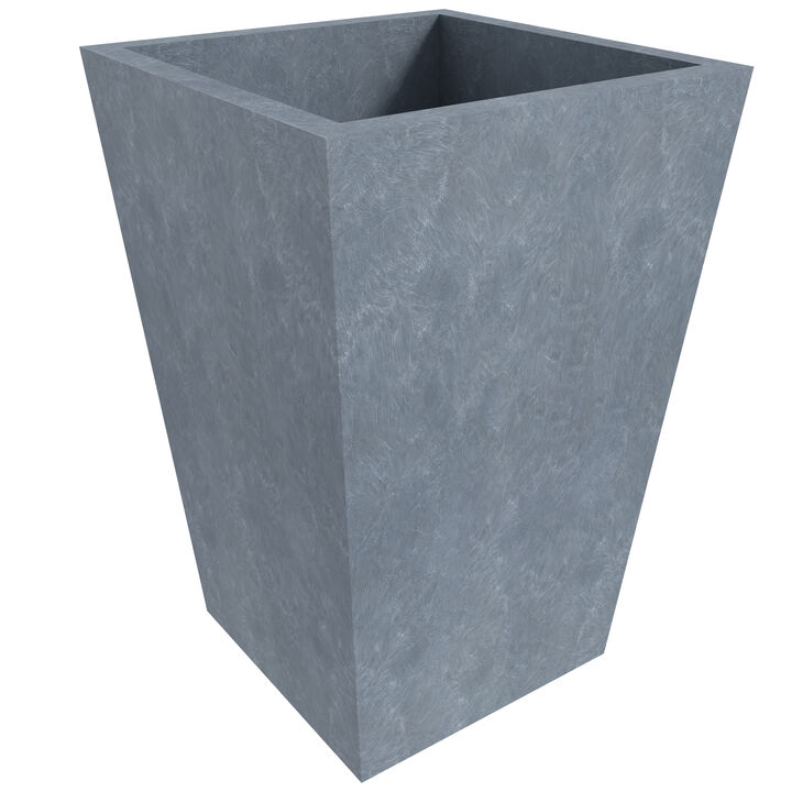 Leisuremod Serene Series Fiberstone and MgO Clay Square 15" Planter