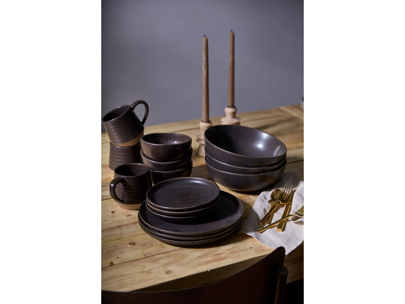 Kavala Pasta Bowl II in Espresso (Set of 4)