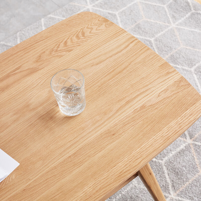 Center table Low Table 100% solid wood Top plate Desk Coffee table Study desk Work from home Easy to assemble Natural wood with storage shelf Natural writing desk
