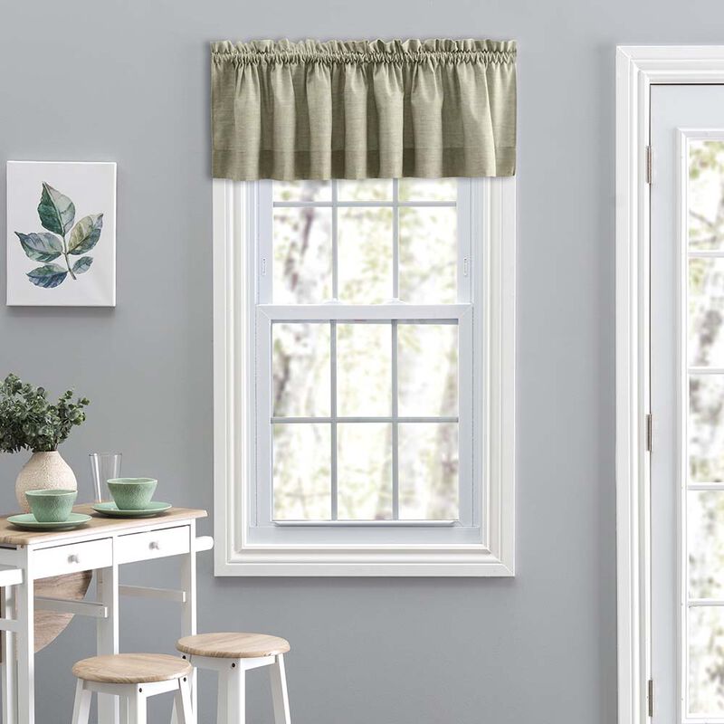 Ellis Curtain Lisa Solid Color Poly Cotton Duck Fabric Tailored Valance 58" x 15"
