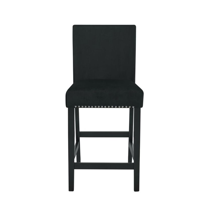 New Classic Furniture Furniture Celeste 5-Piece Faux Marble & Wood Counter Set in Black