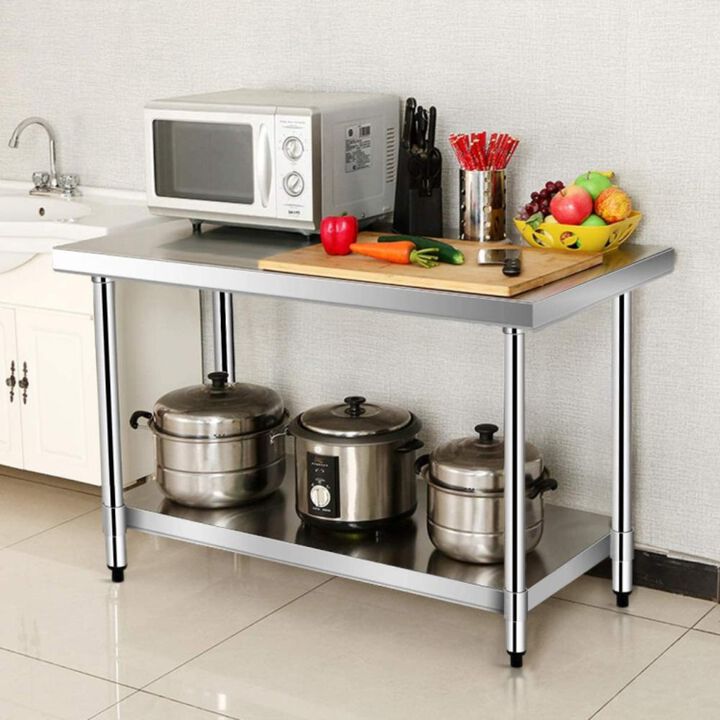 Hivvago 24 x 36 Inch Stainless Steel Commercial Kitchen Food Prep Table