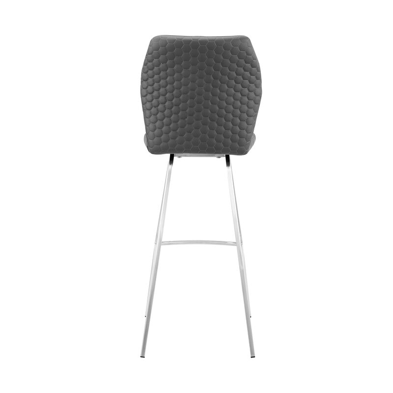 Tandy Black Faux Leather and Black Metal  Counter Stool