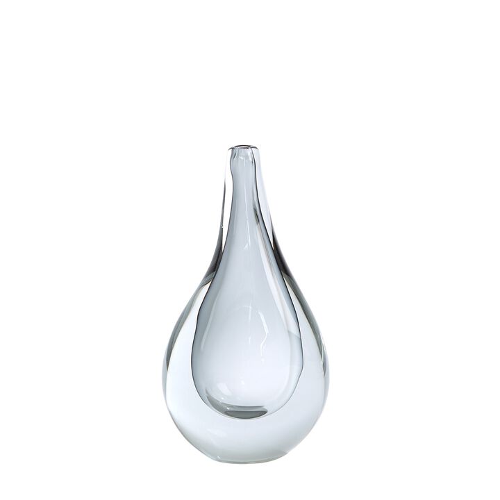 Stretched Neck Vase- Grey Small