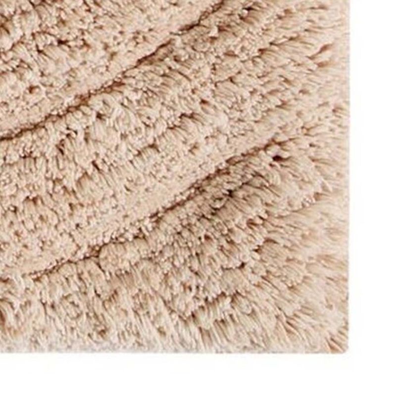 Knightsbridge Echo 220 GSF Non Skid Back Bath Rug 17" x 24" - Natural