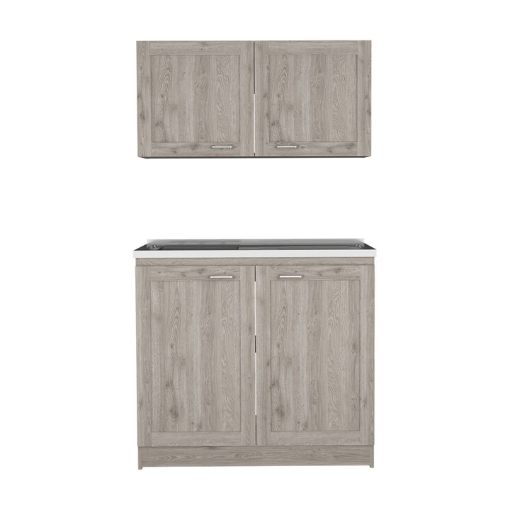 Cabinet Set Zeus, Garage, Light Gray
