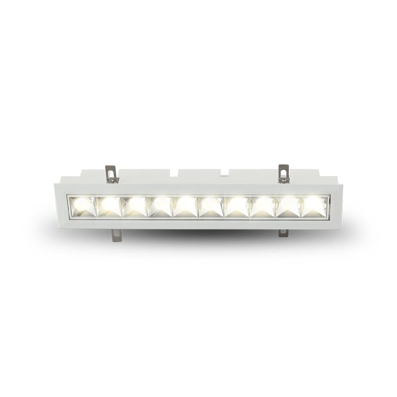 VONN Lighting 10 Lights LED Adjustable Recessed Downlight, Stock Item Beam Angle 34, White