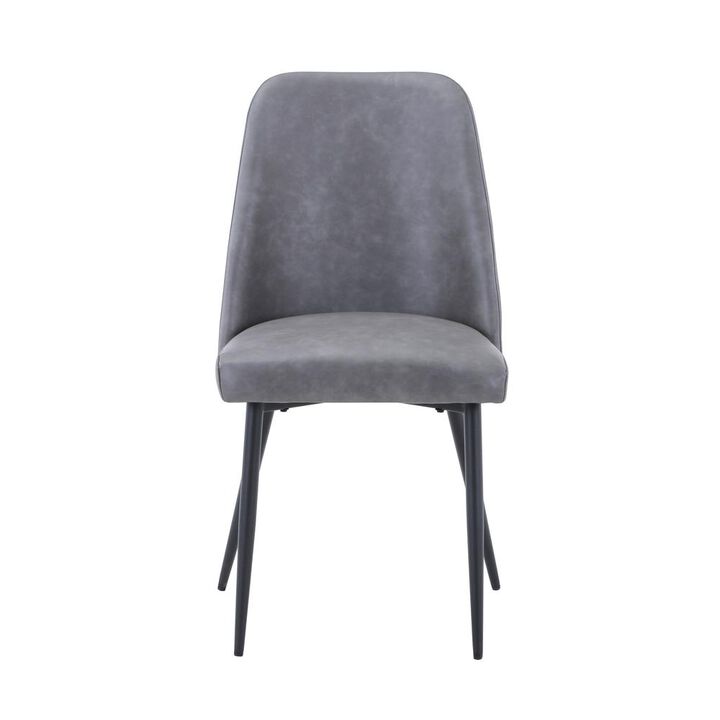 Jofran Mid-Century Modern Faux Leather Upholstered Dining Chair (Set of 2)