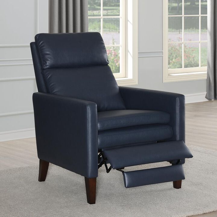 Comfort Pointe Vicente Midnight Blue Faux Leather Push Back Recliner