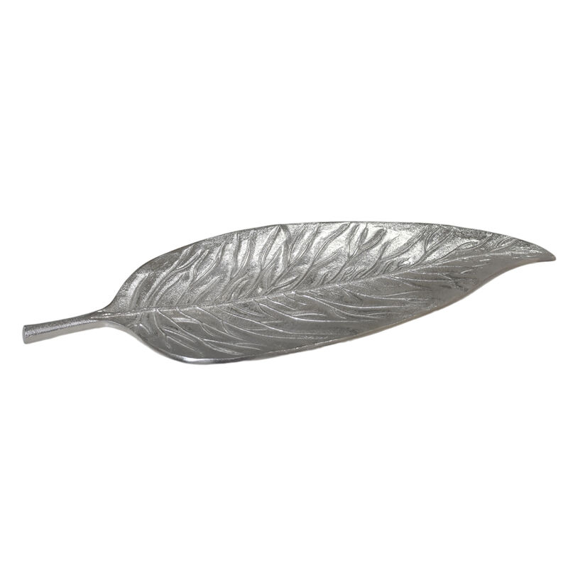 Handmade Decorative Silver Color Coated 10.23 x 3.54 x 0.46 Inches Aluminium Tray 060AB BBH Home's