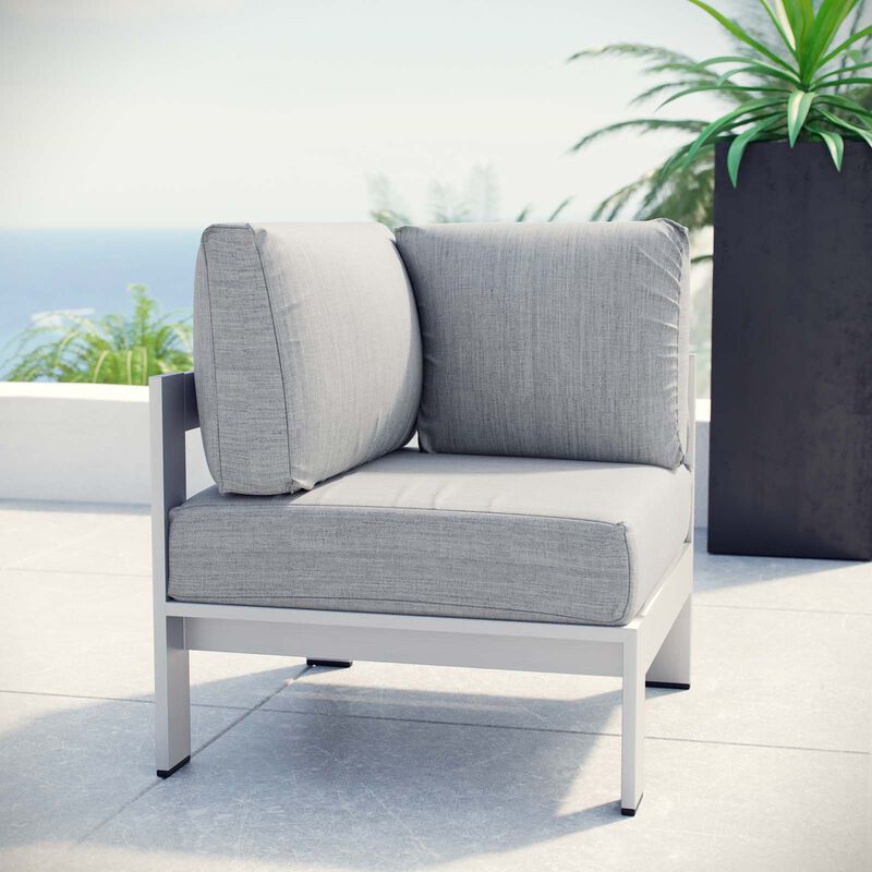 Modway - Shore Outdoor Patio Aluminum Corner Sofa