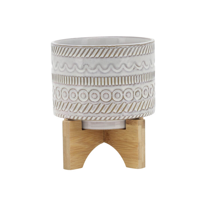 5" Tribal Planter W/Stand
