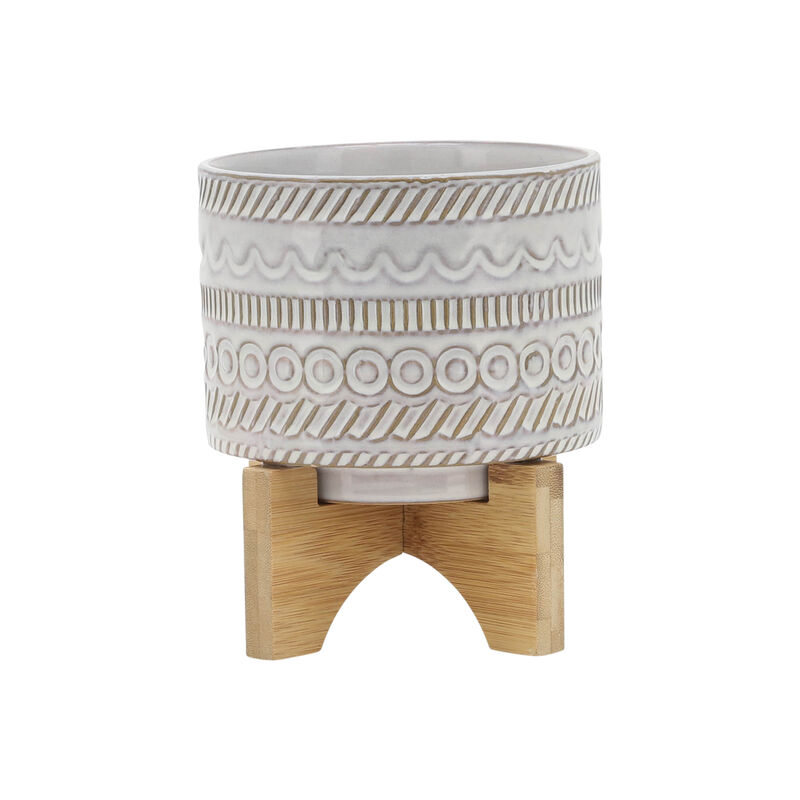 5" Tribal Planter W/Stand