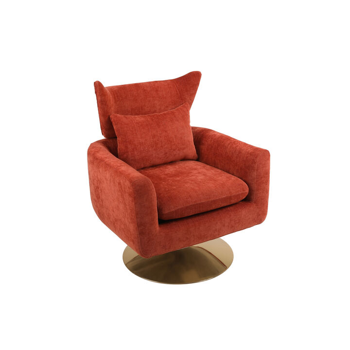 Classic Mid-Century 360-Degree Swivel Accent Chair, Linen