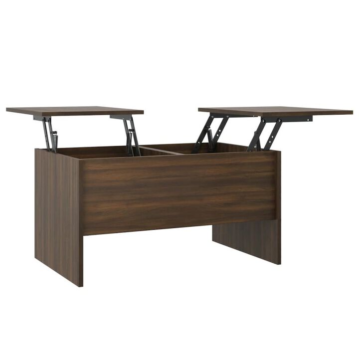 Coffee Table Brown Oak 31.5"x19.7"x16.7" Engineered Wood