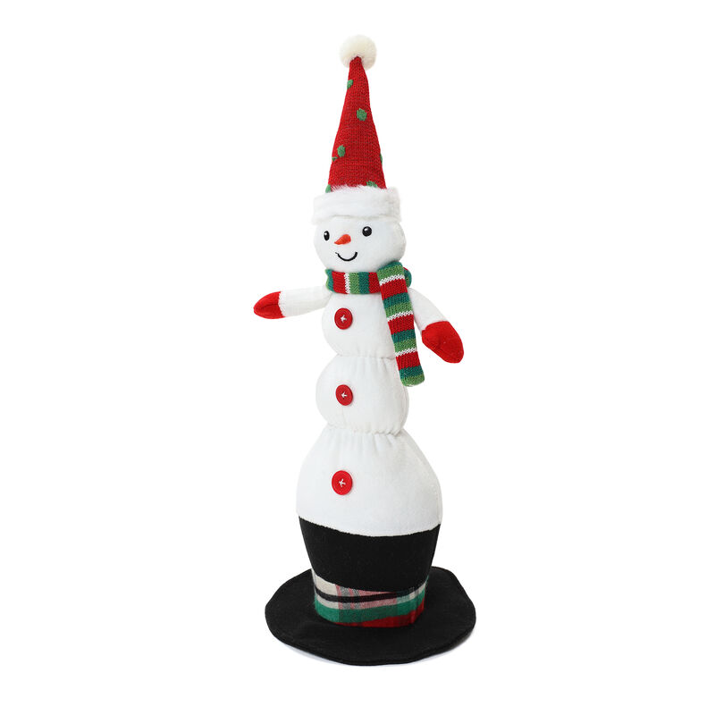 LuxenHome Animated Singing 18.5" Tall Snowman Holiday Decoration, Battery Operated