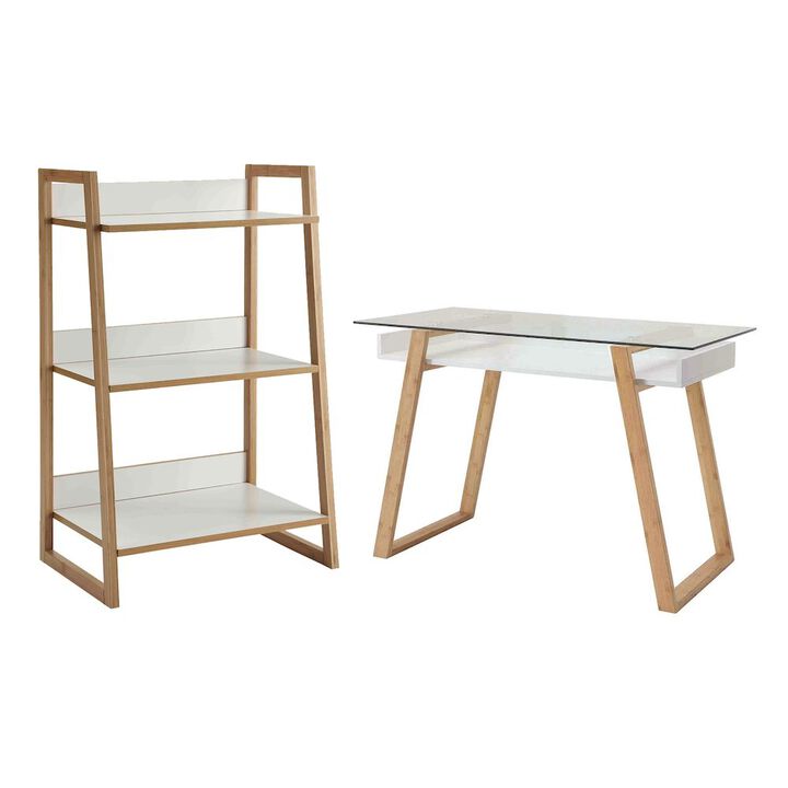 Convenience Concepts Oslo Sundance Desk and Bookcase Office Set