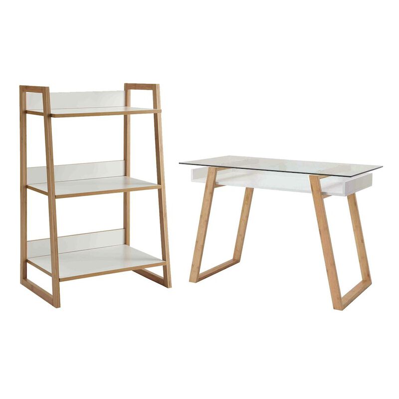 Convenience Concepts Oslo Sundance Desk and Bookcase Office Set