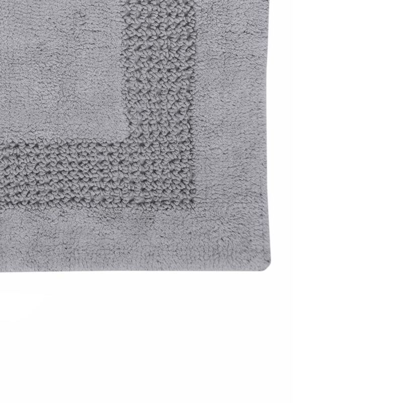 Extremely Absorbent Cotton Bath Rug 24" x 40" Silver by Perthshire Platinum Collection