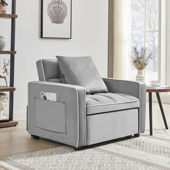 Three-in-one sofa bed chair folding sofa bed adjustable back into a sofa recliner single bed adult modern chair bed