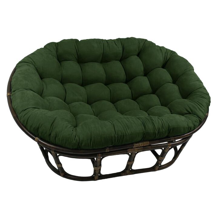 Blazing Needles 65-inch by 48-inch Solid Microsuede Double Papasan Cushion 93304-MS-HG
