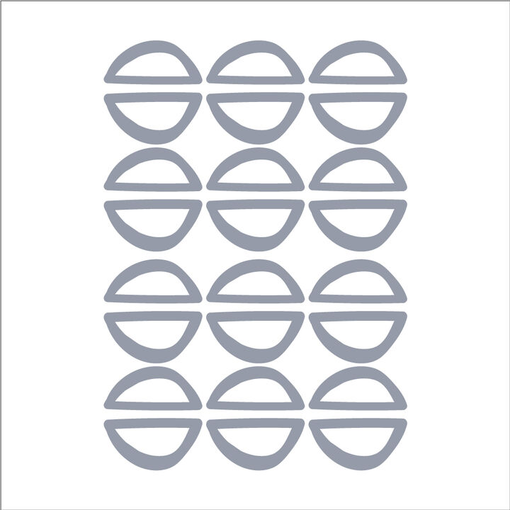 Half Circle Outline - Blue