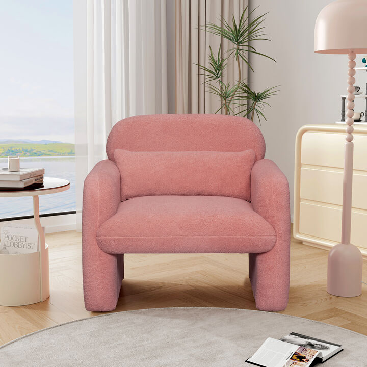 Merax Teddy Fleece Single Sofa Chair Accent Chair
