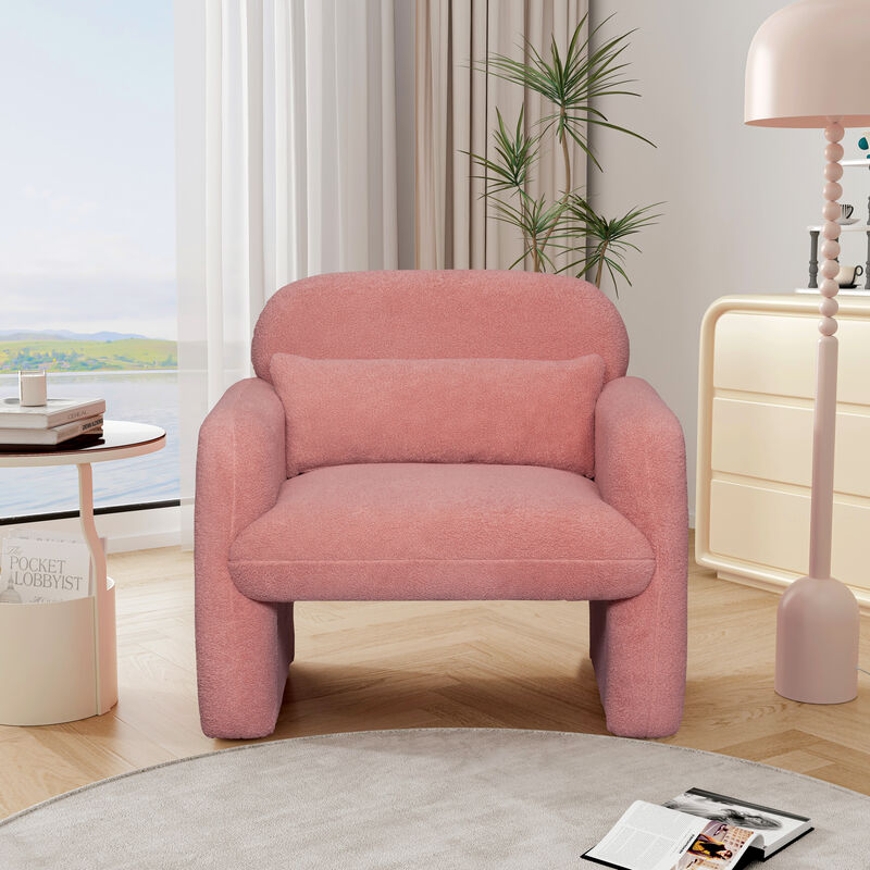 Merax Teddy Fleece Single Sofa Chair Accent Chair