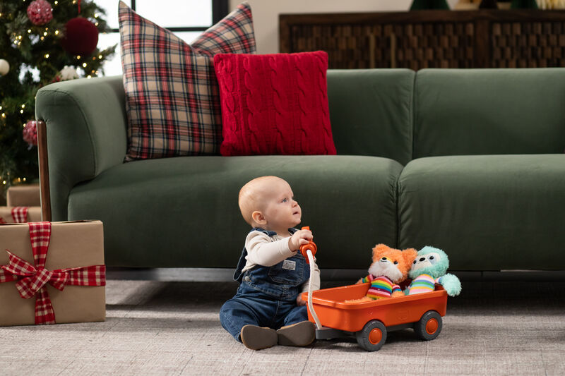 Orange Toy Wagon