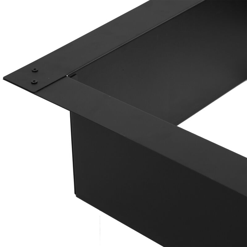 Sunnydaze Heavy-Duty Steel Above/In-Ground Square Fire Pit Rim Liner