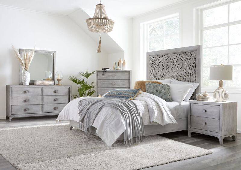 Boho Chic 2 Drawer Nightstand