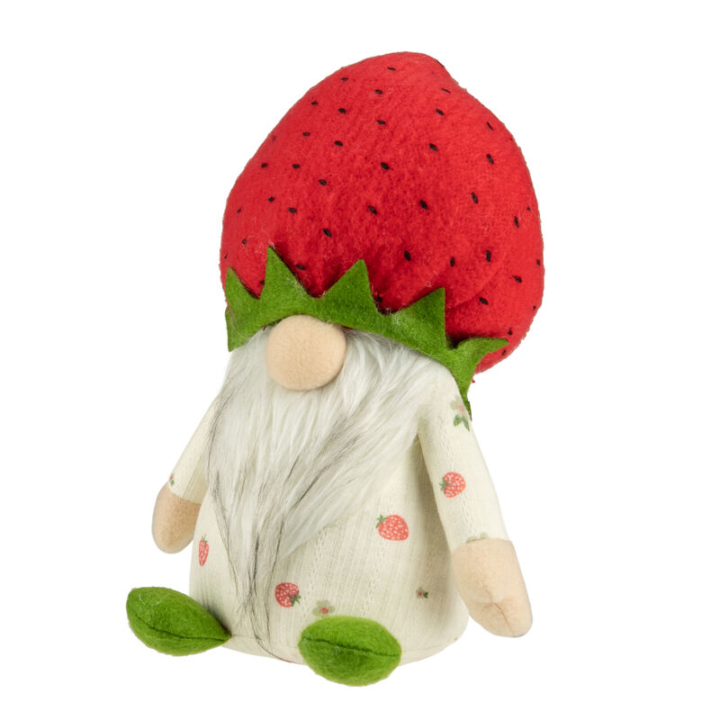 9.5" Green and Red Boy Springtime Strawberry Gnome