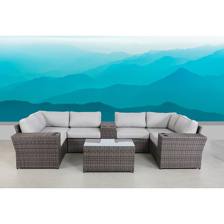 Living Source International Wicker Full Assembled 4 - Person Seating Group with Cushions New