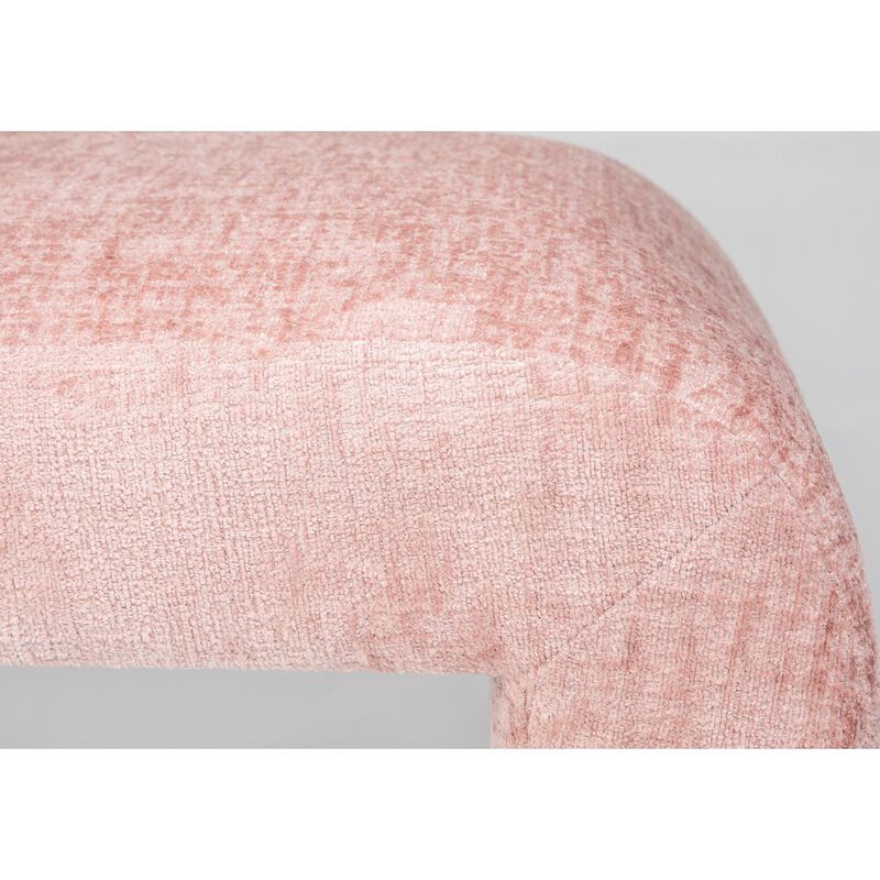 Jofran Sophia Modern Luxury Curved Upholstered Waterfall Jacquard Bench - Large