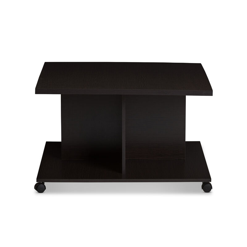 Baxton Studio Cladine Modern And Contemporary Wenge Brown Finished Coffee Table