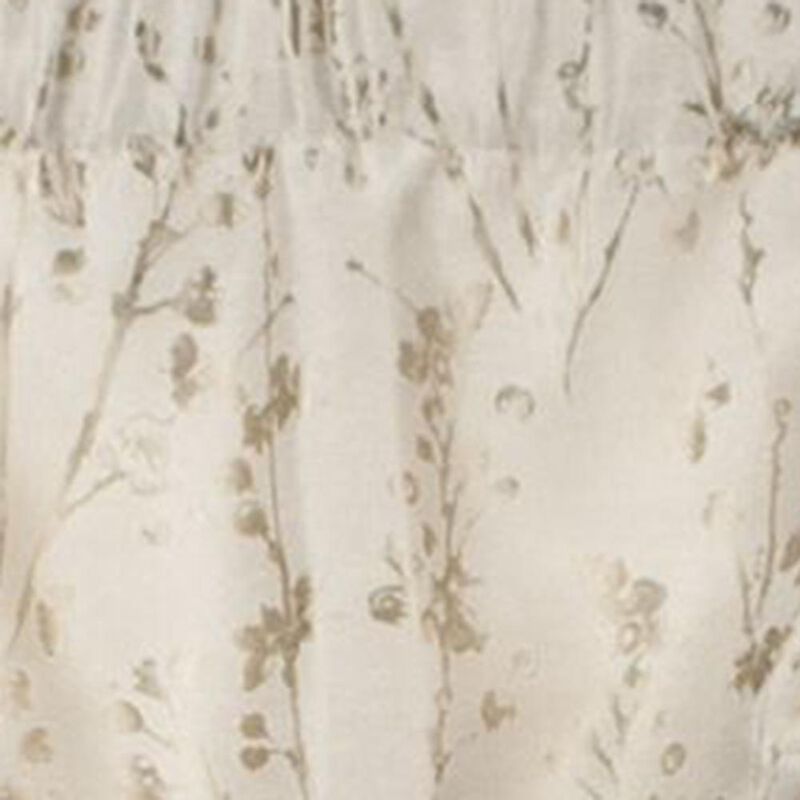 Ellis Curtain Meadow High Quality Room Darkening Solid Natural Stylish Color Lined Tie-Up Window Valance - 50 x22" - 50" x 22" Linen